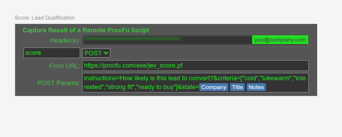 Score: Lead Qualification
